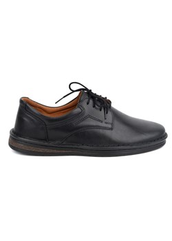 Buty męskie casual skórzane sznurowane klasyczne 925A czarne ze sklepu butyolivier w kategorii Półbuty męskie - zdjęcie 171997947
