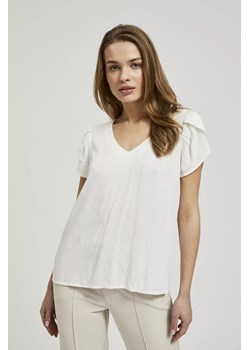 Koszula z dekoltem w serek biała ze sklepu Moodo.pl w kategorii Bluzki damskie - zdjęcie 171999726