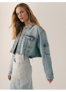 Reserved - Krótka jeansowa kurtka - niebieski ze sklepu Reserved w kategorii Kurtki damskie - zdjęcie 172001837