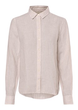 Gant Lniana bluzka damska Kobiety len beżowy w paski ze sklepu vangraaf w kategorii Koszule damskie - zdjęcie 172001896
