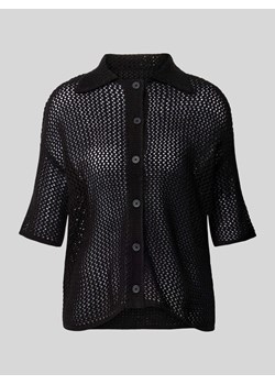 Bluzka z dzianiny z ażurowym wzorem model ‘ZOLA’ ze sklepu Peek&Cloppenburg  w kategorii Swetry damskie - zdjęcie 172002447
