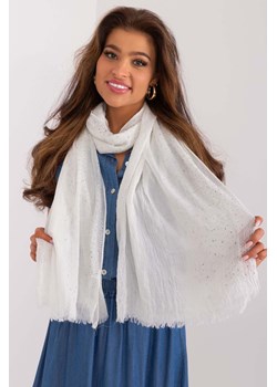 Biała damska chustka z wiskozy z cekinami ze sklepu 5.10.15 w kategorii Szaliki i chusty damskie - zdjęcie 172002716