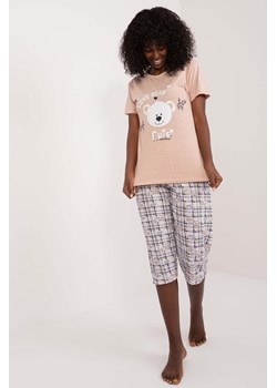 Bawełniana piżama damska z nogawką 3/4 - Love bear ze sklepu 5.10.15 w kategorii Piżamy damskie - zdjęcie 172002776