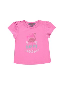 Dziewczęca bluzka z krótkim rękawem różowa ze sklepu 5.10.15 w kategorii Koszulki niemowlęce - zdjęcie 172002789