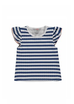 T-shirt dziewczęcy biało-granatowy paski ze sklepu 5.10.15 w kategorii Koszulki niemowlęce - zdjęcie 172002837