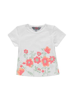 Dziewczęca bluzka z krótkim rękawem biała ze sklepu 5.10.15 w kategorii Koszulki niemowlęce - zdjęcie 172002839