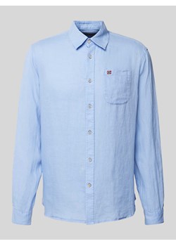 Koszula casualowa z lnu z kieszenią na piersi ze sklepu Peek&Cloppenburg  w kategorii Koszule męskie - zdjęcie 172005428
