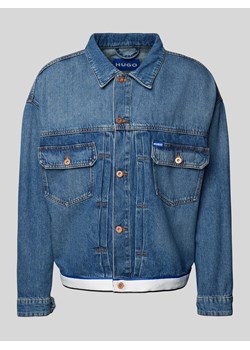 Kurtka jeansowa z kieszeniami na piersi ze sklepu Peek&Cloppenburg  w kategorii Kurtki męskie - zdjęcie 172005629