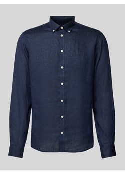 Koszula z lnu z kołnierzykiem typu button down ze sklepu Peek&Cloppenburg  w kategorii Koszule męskie - zdjęcie 172005635