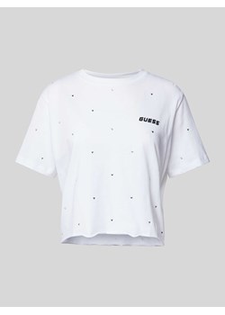T-shirt krótki z obszyciem ozdobnymi kamieniami model ‘SKYLAR’ ze sklepu Peek&Cloppenburg  w kategorii Bluzki damskie - zdjęcie 172005878