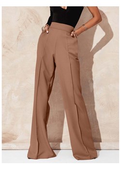 Eleganckie spodnie z szerokimi nogawkami ASALA - cappuccino ze sklepu magmac.pl w kategorii Spodnie damskie - zdjęcie 172007185