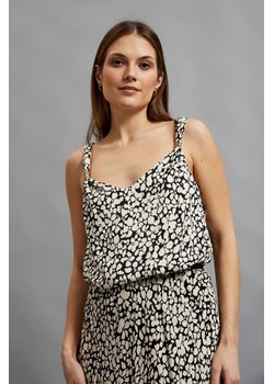 Wzorzysta koszula na ramiączka beżowa ze sklepu Moodo.pl w kategorii Bluzki damskie - zdjęcie 172007375