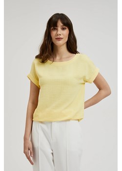 Koszula z krótkimi rękawami żółta ze sklepu Moodo.pl w kategorii Bluzki damskie - zdjęcie 172007395