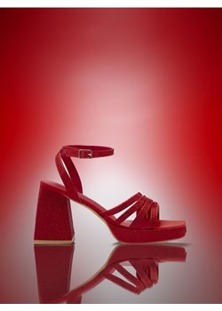 Sinsay - Sandały na obcasie - czerwony ze sklepu Sinsay w kategorii Sandały damskie - zdjęcie 172008009
