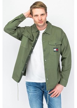 koszula męska tommy jeans dm0dm13348 zielony ze sklepu Royal Shop w kategorii Koszule męskie - zdjęcie 172008106