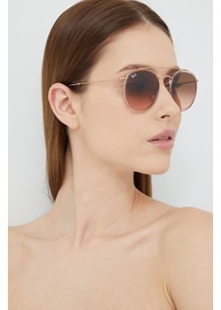 Ray-Ban okulary przeciwsłoneczne damskie kolor brązowy 0RB3647N ze sklepu PRM w kategorii Okulary przeciwsłoneczne damskie - zdjęcie 172009009