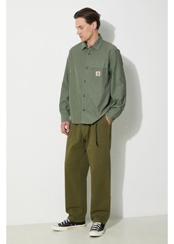 Carhartt WIP kurtka koszulowa Hayworth Shirt Jac kolor zielony przejściowa I033443.66702 ze sklepu PRM w kategorii Kurtki męskie - zdjęcie 172009718