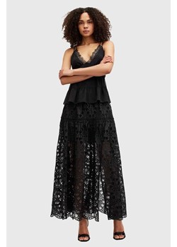 AllSaints spódnica ROSIE SKIRT kolor czarny midi rozkloszowana W028RB ze sklepu ANSWEAR.com w kategorii Spódnice - zdjęcie 172010056