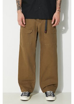 Gramicci spodnie bawełniane Canvas Eqt Pant kolor zielony proste G4SM.P004 ze sklepu PRM w kategorii Spodnie męskie - zdjęcie 172010116