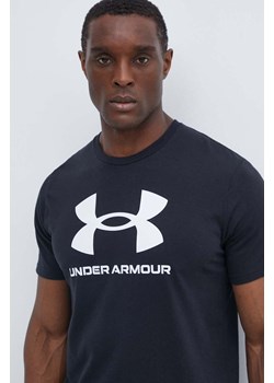 Under Armour t-shirt męski kolor czarny z nadrukiem ze sklepu ANSWEAR.com w kategorii T-shirty męskie - zdjęcie 172010536