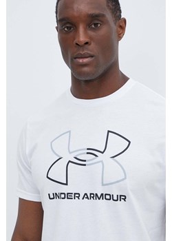 Under Armour t-shirt męski kolor biały wzorzysty ze sklepu ANSWEAR.com w kategorii T-shirty męskie - zdjęcie 172010546