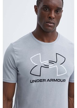 Under Armour t-shirt męski kolor szary wzorzysty ze sklepu ANSWEAR.com w kategorii T-shirty męskie - zdjęcie 172010565