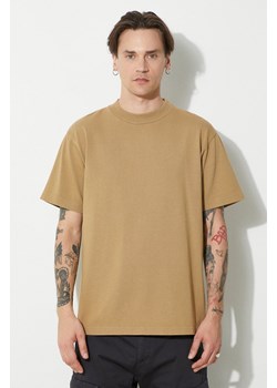 424 t-shirt bawełniany Alias T-Shirt męski kolor beżowy gładki FF4SMH01AP-JE341.706 ze sklepu PRM w kategorii T-shirty męskie - zdjęcie 172010615