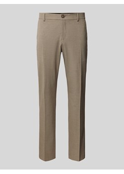 Spodnie do garnituru o kroju slim fit ze wzorem w pepitkę model ‘LIAM’ ze sklepu Peek&Cloppenburg  w kategorii Spodnie męskie - zdjęcie 172010706