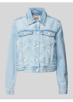 Kurtka jeansowa z naszywką z logo model ‘DORIA’ ze sklepu Peek&Cloppenburg  w kategorii Kurtki damskie - zdjęcie 172010715
