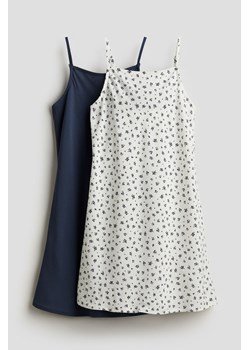 H & M - Sukienka na ramiączkach 2-pak - Niebieski ze sklepu H&M w kategorii Sukienki dziewczęce - zdjęcie 172010826