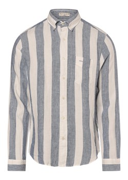 Gant Męska koszula lniana Mężczyźni Regular Fit len indygo w paski ze sklepu vangraaf w kategorii Koszule męskie - zdjęcie 172011258