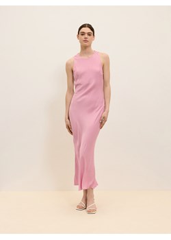 Reserved - Satynowa sukienka maxi z wiskozy - różowy ze sklepu Reserved w kategorii Sukienki - zdjęcie 172011665