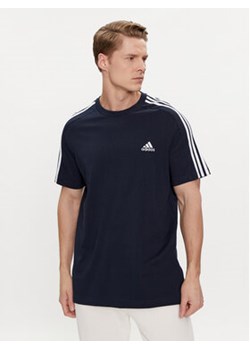 adidas T-Shirt Essentials Single Jersey 3-Stripes T-Shirt IC9335 Niebieski Regular Fit ze sklepu MODIVO w kategorii T-shirty męskie - zdjęcie 172020145