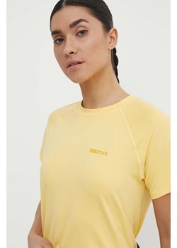 Marmot t-shirt sportowy Windridge kolor żółty ze sklepu ANSWEAR.com w kategorii Bluzki damskie - zdjęcie 172021279