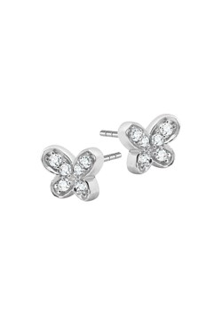 Kolczyki srebrne z cyrkoniami - motyle - Mini ze sklepu YES.pl w kategorii Kolczyki - zdjęcie 172022096