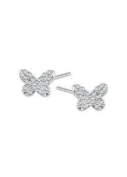 Kolczyki srebrne z cyrkoniami - motyle - Molly ze sklepu YES.pl w kategorii Kolczyki - zdjęcie 172022099