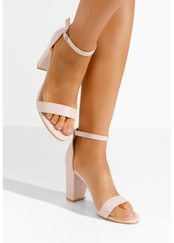 Różowe sandały na słupku Lorelia ze sklepu Zapatos w kategorii Sandały damskie - zdjęcie 172022345
