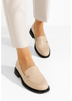 Beżowe loafers damskie Grapila ze sklepu Zapatos w kategorii Mokasyny damskie - zdjęcie 172022349