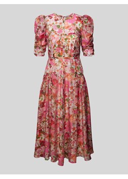 Sukienka midi z bufiastymi rękawami model ‘BOTANI’ ze sklepu Peek&Cloppenburg  w kategorii Sukienki - zdjęcie 172023966