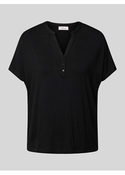 T-shirt z kołnierzem z lamówką ze sklepu Peek&Cloppenburg  w kategorii Bluzki damskie - zdjęcie 172024346