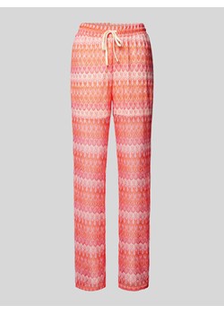 Spodnie materiałowe ze wzorem na całej powierzchni model ‘DICTE’ ze sklepu Peek&Cloppenburg  w kategorii Spodnie damskie - zdjęcie 172024409