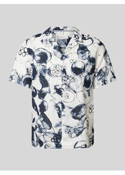 Koszula lniana o kroju resort fit ze wzorem na całej powierzchni ze sklepu Peek&Cloppenburg  w kategorii Koszule męskie - zdjęcie 172024559