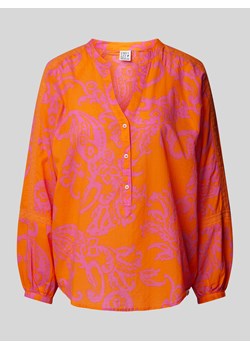 Bluzka ze wzorem na całej powierzchni i dekoltem w serek ze sklepu Peek&Cloppenburg  w kategorii Bluzki damskie - zdjęcie 172024829