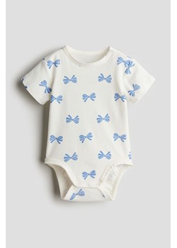 H & M - Wzorzyste body - Biały ze sklepu H&M w kategorii Odzież dla niemowląt - zdjęcie 172025179