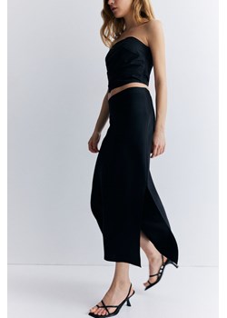 H & M - Spódnica z krepowanej satyny - Czarny ze sklepu H&M w kategorii Spódnice - zdjęcie 172025215