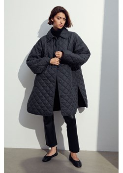 H & M - Pikowany płaszcz oversize - Szary ze sklepu H&M w kategorii Płaszcze damskie - zdjęcie 172025347