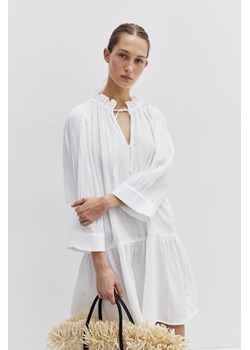 H & M - Bawełniana sukienka ze sznurkiem - Biały ze sklepu H&M w kategorii Sukienki - zdjęcie 172025387