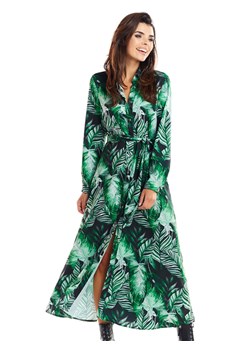 Awama Sukienka w kolorze zielonym ze wzorem ze sklepu Limango Polska w kategorii Sukienki - zdjęcie 172027199