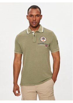 Napapijri Polo Gandy 4 NP0A4H8R Zielony Regular Fit ze sklepu MODIVO w kategorii T-shirty męskie - zdjęcie 172028958