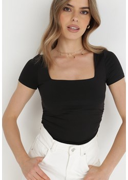 Czarna Bluzka Alcele ze sklepu Born2be Odzież w kategorii Bluzki damskie - zdjęcie 172030687